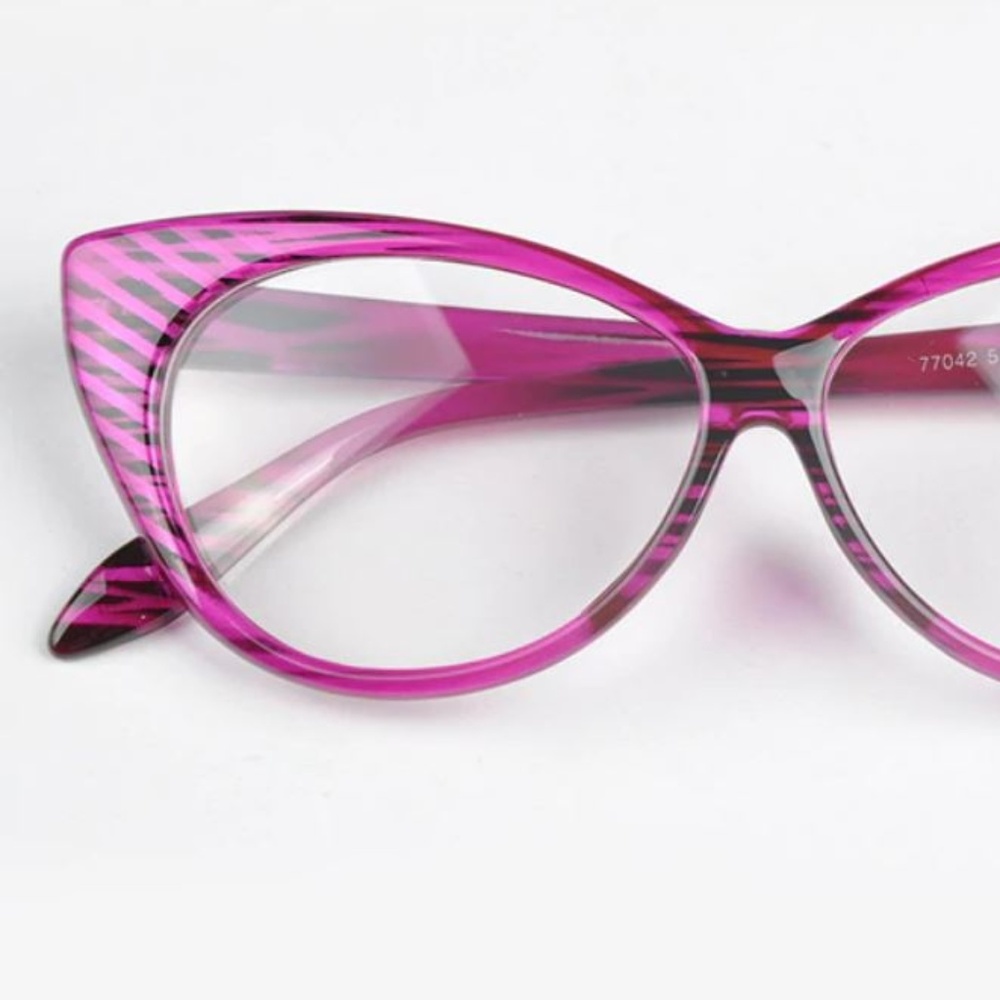 Cat eye pink eye glasses